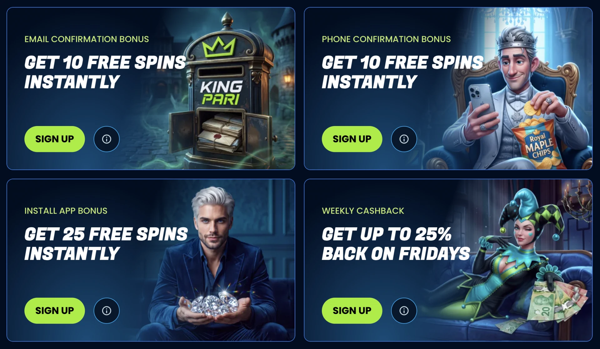 Kingpari Casino Bonuses